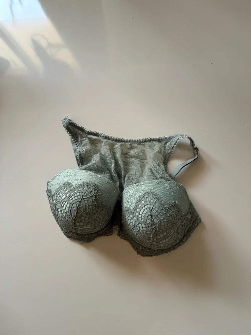 Victoria's Secret Sage Lace High-Neck Bra - Picture 6 of 9